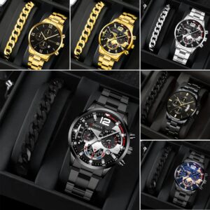 Men’s Watch and Bracelet Set