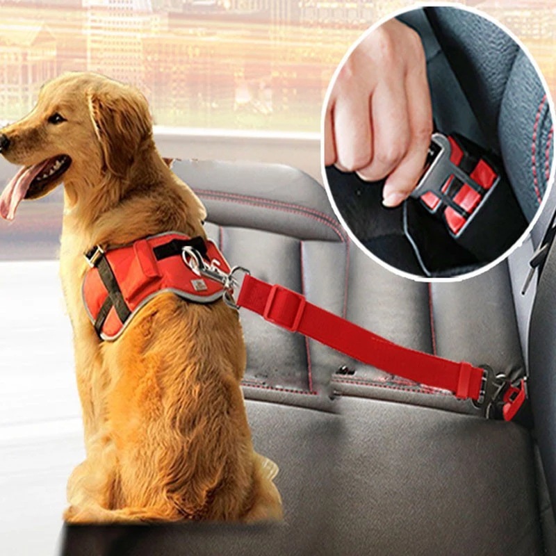 Adjustable Pet Car Seat Belt for Dogs & Cats | Safe Travel Harness - Image 2