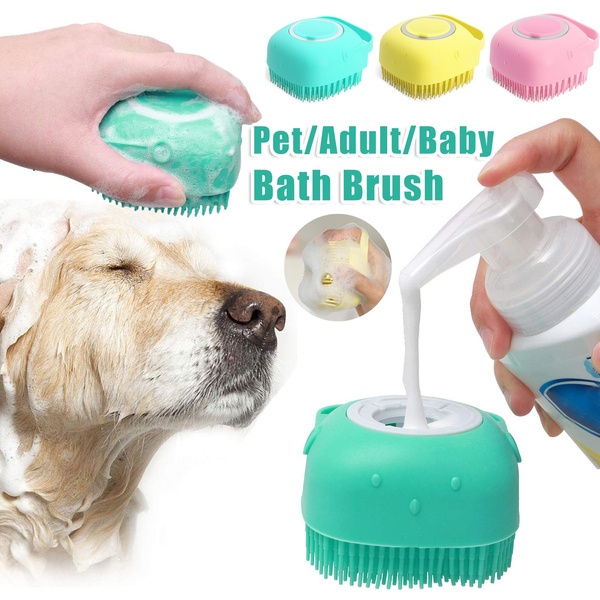 "Silicone Dog Bath Gloves – Grooming & Shampoo Brush for Dogs and Cats"