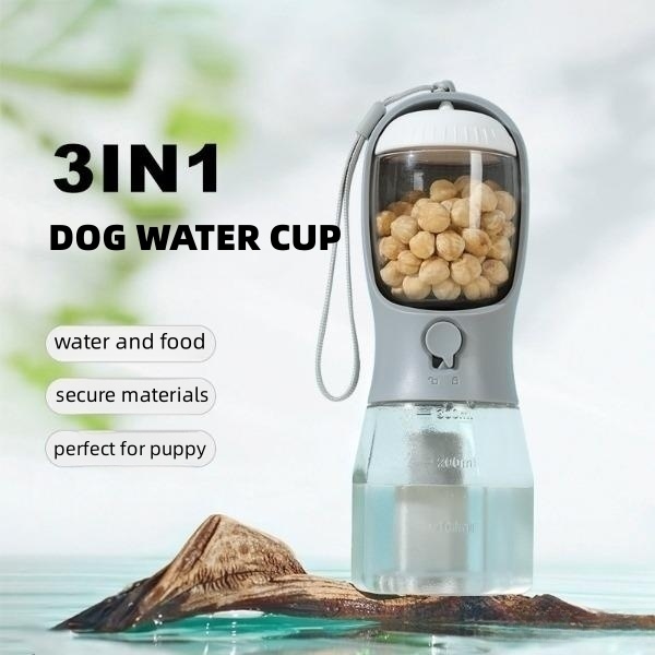 Best Portable Dog Water Bottle with Bowl | 3-in-1 Travel Feeder - Image 3