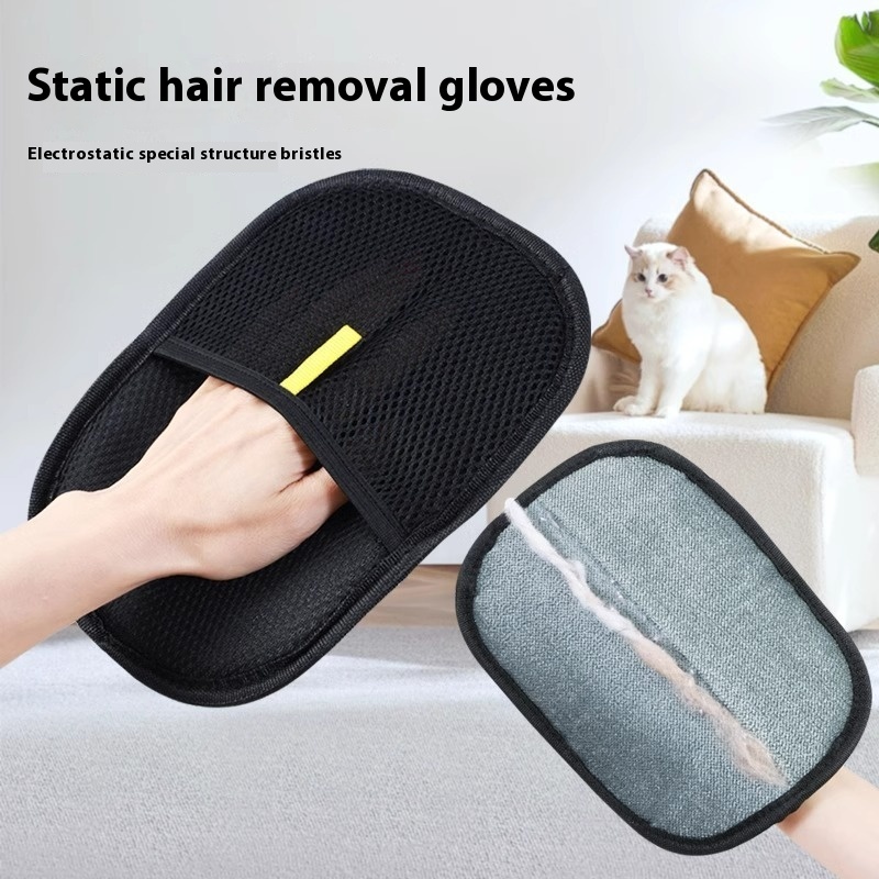 Pet Hair Remover Mitt Pet Hair Remover Gloves Deshedding Brush Glove For Dog Cat Rabbit With Long Short Curly Hair - Image 10